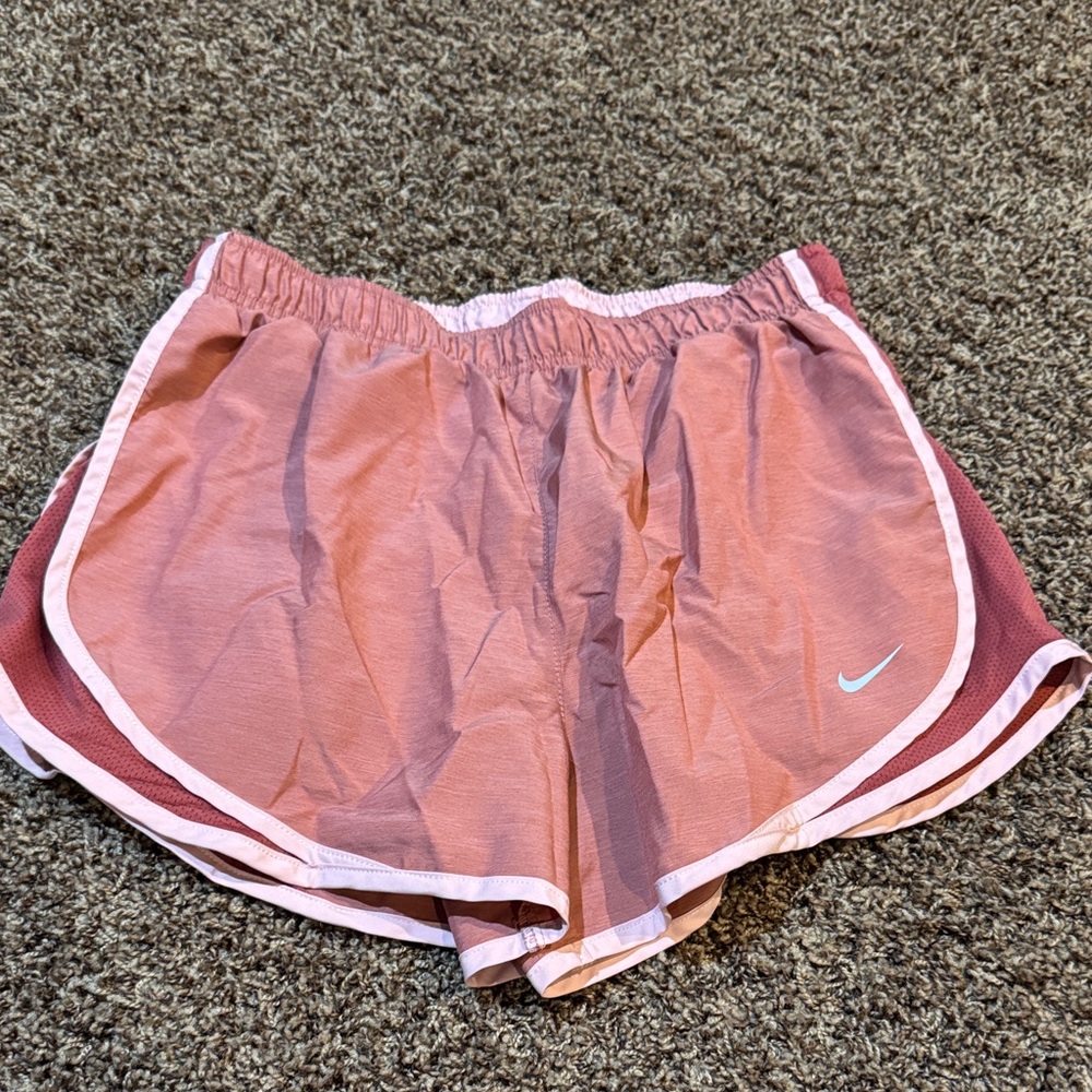Nike Women's Dusty Rose Athletic Shorts with Contrast Trim